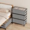 Caja de Almacenamiento de Ropa Dormitorio Hogar Sandwich Extraíble Artefacto Organizador Caja Cesta a Prueba de Polvo Transparente Caja de Almacenamiento Misceláneo