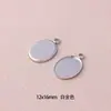 Colgante Redondo Ovalado con Borde Dorado Incrustado que Conserva el Color Ojo de Gato Accesorios para Pendientes Pulsera Joyería DIY