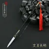 Modelo de Metal de Armas Frías de los Tres Reinos: Adorno de Arma Cuchillo Dragón Verde de Guan Yu, Colección de Dieciocho Armas Antiguas