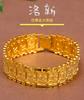 Pulsera para hombre Loxin chapada en oro latón dominante moneda europea joyería de oro oro arena pulsera gruesa regalo para novio venta al por mayor de fábrica