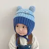Gorro de bebé para otoño e invierno, gorro de pingüino, gorro de lana para niños, gorro de punto cálido de invierno para bebés niñas, a prueba de viento