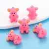Pendente de Urso Colorido de Resina Fofo de Desenho Animado Acessórios DIY Pulseira Chaveiro Pingente Decorativo W362