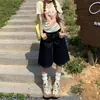 Shorts Jeans Azuis de Cinco Pontos para Mulheres, Estilo Fino de Verão, Petite Retro Americano de Caimento Solto, Shorts Modernos de Perna Larga de Comprimento Médio Emagrecedores