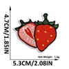 Patch de Bordado de Morango Desenho Animado Patch de Leite de Fruta Bordado Fofo para Roupa Infantil Decoração de Bolsa de Brinquedo Patch Termocolante