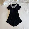 Pijama de Modal para Mujer en Verano con Almohadillas en el Pecho, Encaje, Estilo Pure Lust, Manga Corta, Nuevo Estilo 2026, Se Puede Usar Afuera, Conjunto para Estar en Casa
