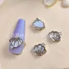 Acessórios para Nail Art Estrela do Mar Concha Zircônia, Estilo Oceano de Alto Padrão Sereia Cobre Incrustado Zircônia Rhinestones de Unha Usáveis DIY