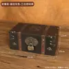 Caja de Madera Estilo Chino con Personaje Feliz Caja de Joyería Vintage Caja de Madera Vestido Antiguo Atrezo para Cine y Televisión Caja de Tocador de Dote Caja de Almacenamiento Antigua