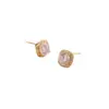 Pendientes Cuadrados de Circonita de Lujo Ligero Estilo Francés para Mujer, Simples y Versátiles, Pendientes de Gama Alta, Nuevos Pendientes de Moda para el Trabajo