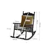 Mecedora Vintage de Madera Maciza Estilo Francés, Sillón Perezoso para Sala de Estar, Reclinable para Adultos, Adecuado para Dormir, Sillón Sofá de Ocio para Balcón, Lujo Ligero