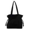 Bolsa de Axila Simples de Grande Capacidade Estilo Coreano Bolsa Feminina Nova Bolsa Tote de Veludo Cotelê Bolsa de Ombro Casual Fashion