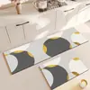 Tapete de Chão de Terra de Diatomáceas Estilo Nórdico Fácil de Cuidar, Absorvente de Água e Resistente ao Desgaste Tapete de Pé Longo em Tira, Resistente à Sujeira Doméstica e Antiderrapante Tapete de Chão para Cozinha