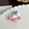 Grampo de Cabelo Versátil Estilo Coreano Simples Desenho Animado Cola Creme Clipe de Animal Marinho Clipe de Acetato Fofo Grampo para Franja