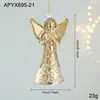 Nuevo Colgante de Plástico con Purpurina Dorada Personajes de Dibujos Animados Decoración para Árbol de Navidad Ventana