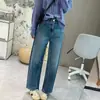 ¡Recomiendo mucho la Vaca Segadora! Elegantes jeans tipo globo beige-gris, de cintura alta, elásticos, adelgazantes, pantalones de pierna recta holgados para mujer para otoño