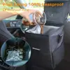 Cubo de basura para coche con tapa, Asiento trasero, Cubo de basura impermeable para colgar, Bolsa de basura plegable, Cubo de basura para coche