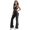 Mono Casual de Yoga Deportivo con Espalda Descubierta, Personalidad de Moda, Cuello Cuadrado Sexy, Manga Larga para Primavera y Otoño, Ropa Interior I Mono