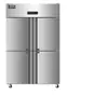 Congelador Exhibidor Comercial Pequeño de Doble Puerta Completamente Refrigerado y Completamente Congelado Congelador de Hotel Gabinete de Cocina de Gran Capacidad