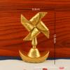 Molino de viento de lingotes de oro, artesanías de metal, adornos creativos de viento y agua de escritorio, adornos de lingotes de oro
