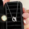 Collar Colgante Avanzado de Cerdo para Mujer Cadena para Clavícula Collar de Acero de Titanio Cadena de Cuello de Lujo Ligero de Nicho Nueva Primera Joyería