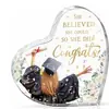 Adornos y Figures de Acrílico Transfronterizos, Regalos de Acrílico en Forma de Corazón de Amazon para Maestros y Compañeros Durante la Temporada de Graduación, En Stock