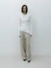 Camiseta elegante de manga larga con amarre lateral Longmei para mujer, novedad de principios de otoño 2026, estilo coreano LC, top asimétrico básico