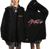 Suéter con capucha estampado Harajuku de Stray Kids, suéter holgado con cremallera, venta al por mayor