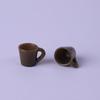 Mini Taza de Agua Mini Taza de Enjuague Bucal Taza Vacía Accesorios para Joyería de Resina DIY Adornos para Casa de Muñecas Colgante para Llavero