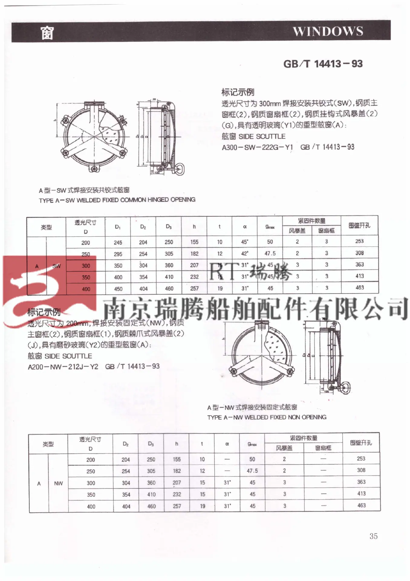 船用焊接舷窗