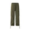 Calça Cargo Reta de Cor Sólida com Múltiplos Bolsos Estilo Americano Oreeta para Homens e Mulheres, Calça Cargo Tendência de Perna Larga Ajustável