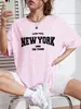 1968's New York es una colección de camisetas cotidianas extragrandes para mujeres jóvenes, camisetas creativas de calle y ropa informal personalizada.