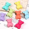 Acrílico com Revestimento UV Ursinho de Desenho Animado Contas com Furo Vertical Urso Violento Pingente Acessórios para Joias DIY Contas Soltas Atacado