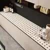 Mantel lavable de lujo y alta gama, impermeable, a prueba de aceite, resistente al calor, de cuero, adecuado para mesas de centro y mesas de comedor de sala de estar, almohadilla protectora termoaislante