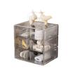 Caja de Almacenamiento para Gabinete de Escritorio Tipo Cajón Transparente Dividido Portalápices Gabinete Estante de Almacenamiento Caja de Almacenamiento de Papelería para Escritorio de Oficina de Estudiante