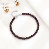 Pulsera de Cuentas de Plata de Ley S925 Granate Plata Joyería Niche Elegante Lujo Ligero Simple para Mujer Pulsera de Rubí Granate