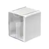 Caja de Almacenamiento con Cajón de Montaje en Pared Organizador de Bastoncillos de Algodón para Cosméticos de Baño Gabinete Espejo Debajo Caja de Almacenamiento Apilable sin Perforaciones