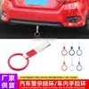 Modificação do carro amor anel de advertência pára-choques traseiro do carro em forma de coração anel de advertência anel de tração da mão do carro