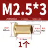 Rebites Olhal de Cobre Banhado a Ouro, Rebites Ocos de Cobre, Rebites com Furo Passante, Anéis de Fixação de Cobre M0.9M1.5M2M3M4M5M6