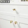 Manija de Puerta de Armario Huevo de Paloma de Latón Dorado Minimalista Italiano, Manija de un Solo Agujero Estilo Francés Plata de Lujo Ligero para Cajón de Gabinete