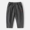 Ropa para Niños 2025 Primavera y Otoño Nuevo Pantalón Casual para Niños Pantalón para Niños Mayores Color Sólido Casual Pantalón Largo