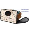Bolsa para Gato de Estimação Sem Tampa Bege Coruja Bolsa de Transporte para Passeio Mochila Transversal para Cachorro Bolsa Portátil para Gato Gaiola para Filhote