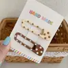 Pasador de Metal para Gotas de Aceite con Puntos de Colores para Mujer, Pinza de Pato Ondulada Dulce y Linda, Pinza de Pico de Pato sin Marcas para Flequillo de Chica Dulce y Cool, Maquillaje