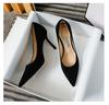 Sapatos de Salto Alto Bico Fino Femininos Profissionais Pretos Baixos para Trabalho Jc Salto Agulha Sapatos para Madrinha Salto Agulha Novo Estilo