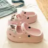 Confortáveis para o Dia a Dia Estilo Coreano Mary Janes Femininas Verão EVA Casuais Confortáveis Sandálias de Bico Fechado Confortáveis para Uso Prolongado Sapatos Perfurados