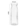 Jarrón Decorativo de Vidrio Transparente Estilo Nórdico Ins para Sala de Estar Adorno Creativo Jarrón de Rayas Verticales para Flores Secas y Arreglos Hidropónicos