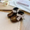 Botines de tobillo dulces y de moda con lazo de otoño para niños, nuevas botas cortas 2026 para niñas, Botas tipo Martin de estilo británico