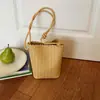 Bolso Duoguo para Mujer Estilo Coreano ins textura tejida bolso cubo para mujer 2026 verano nuevo bolso de hombro cruzado color caramelo