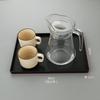Bandeja Comercial para Hotel Transfronteriza Plástico Engrosado Bandeja de Té para Habitación de Huéspedes de Hotel Vaso de Agua Bandeja de Almacenamiento para Artículos de Tocador Rectangular
