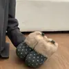 Zapatillas de Media Caña Baotou para Mujer Ropa de Exterior 2026 Nuevo Estilo Invierno Más Terciopelo Estilo Coreano Slip-on Suela Gruesa Zapatos de Algodón Zapatos Peludos