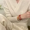 Recrutamento Exclusivo de Nicho Ano do Zodíaco Minafu Ano do Cavalo Pulseira Cor Frita Pulseira de Contas de Ágata Nan Hong Ornamentos de Círculo Duplo Atacado