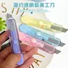 Mini Cuchillo Utilitario Portátil Transparente para Estudiantes, Cuchillo para Cortar Papel, Cuchillo de Manualidades para Papelería, Cuchillo para Abrir Paquetes, Cuchillo para Papel Tapiz